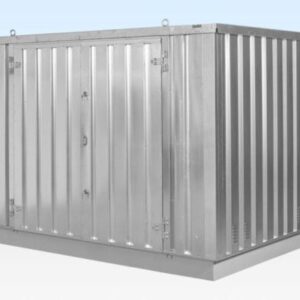 4M X 2.1M Flat Pack Container Store – Galvanised